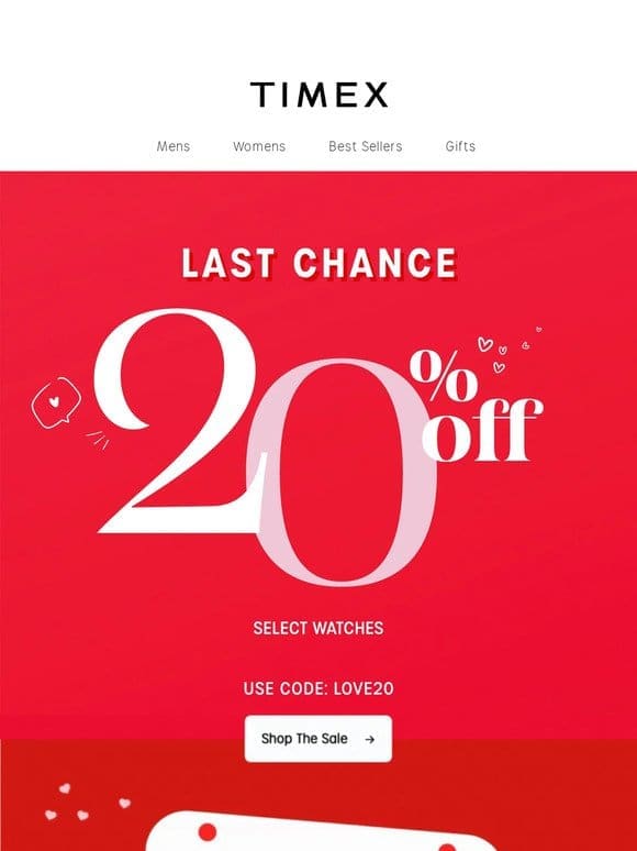 Last Chance for 20% OFF