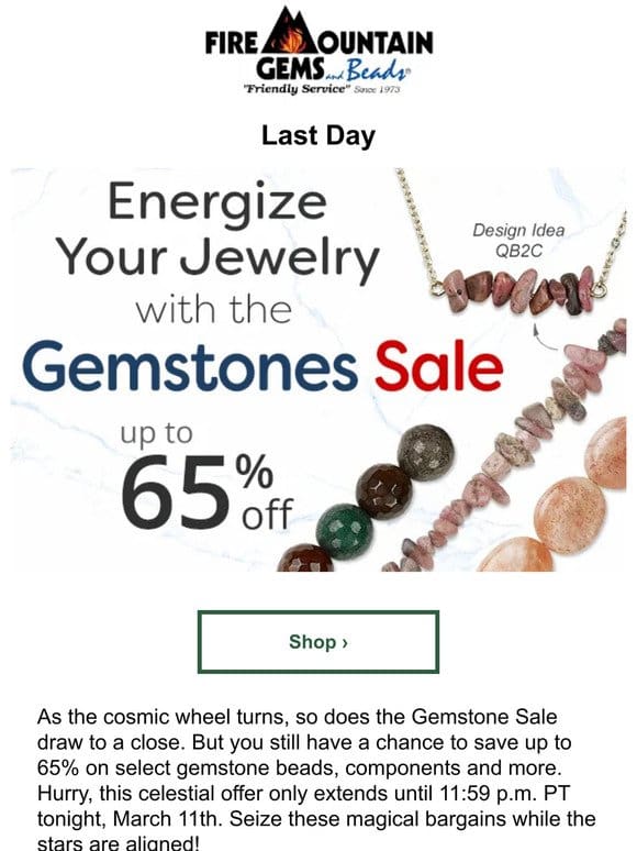 Last Chance on Gemstone BEAD Sale Savings