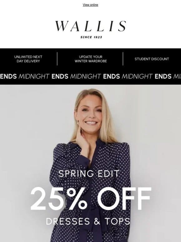 Last chance to shop the edit!