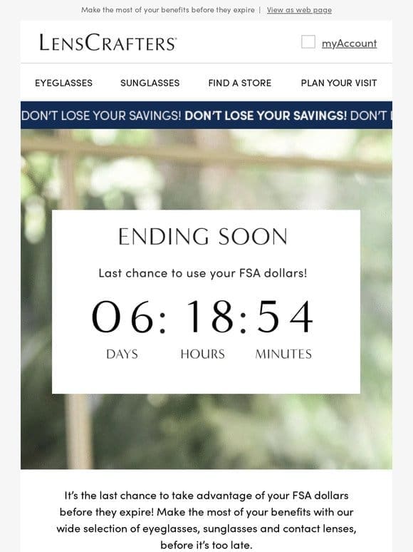 Last chance to use your FSA dollars!