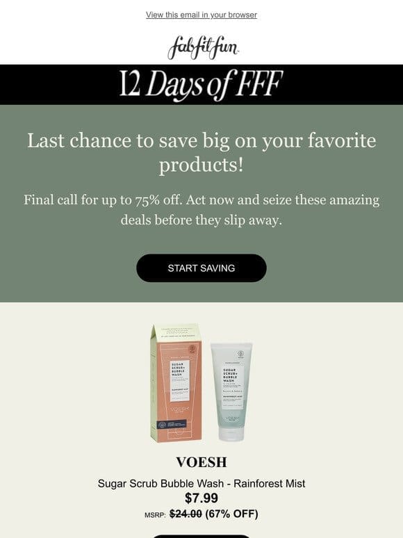 Last chance: up to 75% off favorites