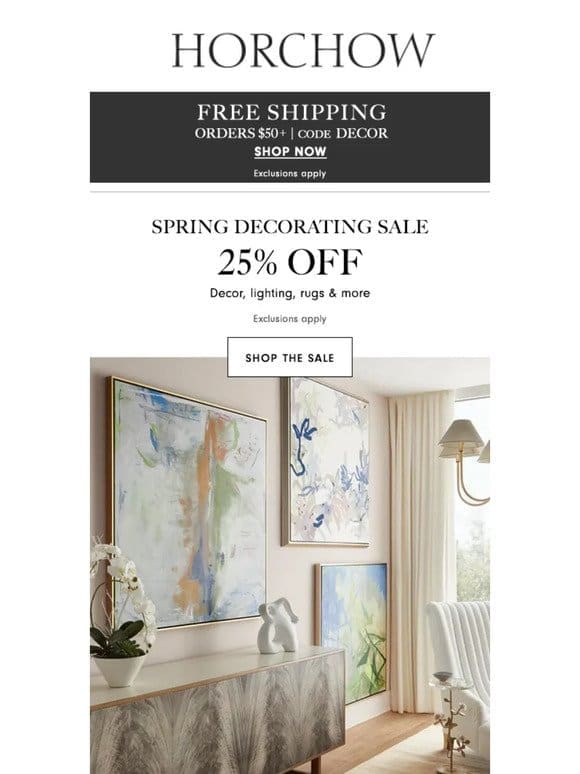 Last day! Hurry to save 25% off home decor!