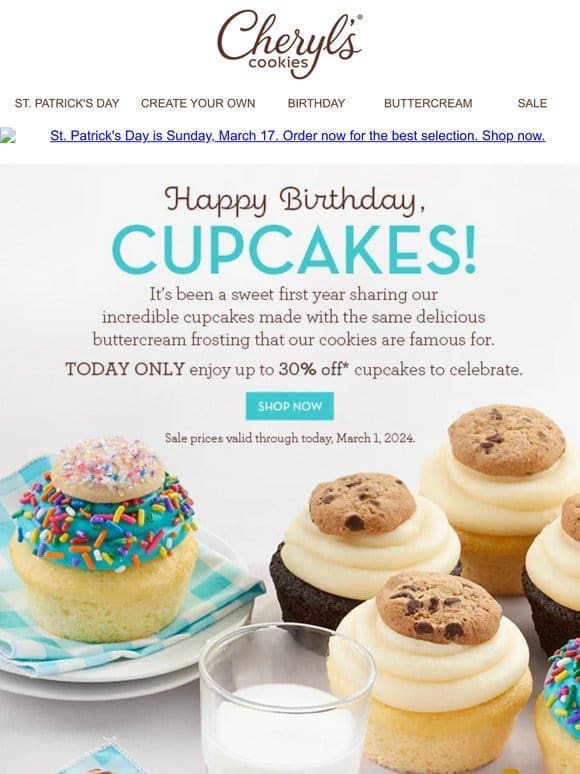 Let’s celebrate one year of cupcakes with a NEW flavor!
