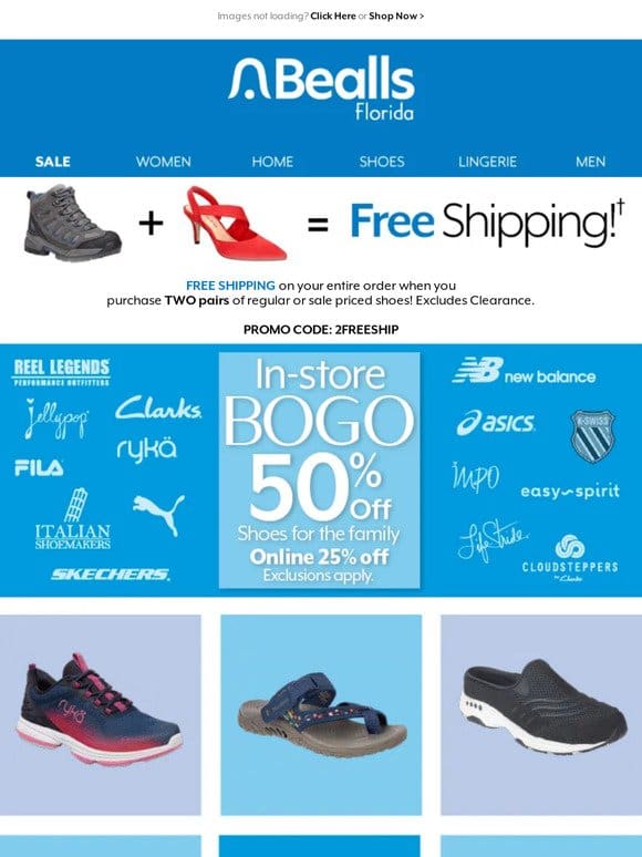 Let’s go BOGO! Save on shoes for the family