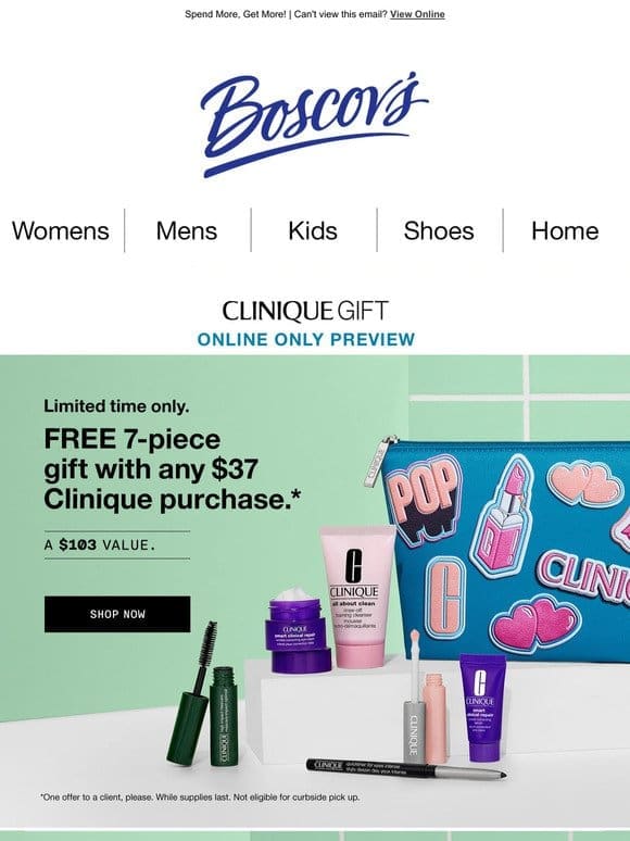 Limited Time Clinique 7 Piece Gift