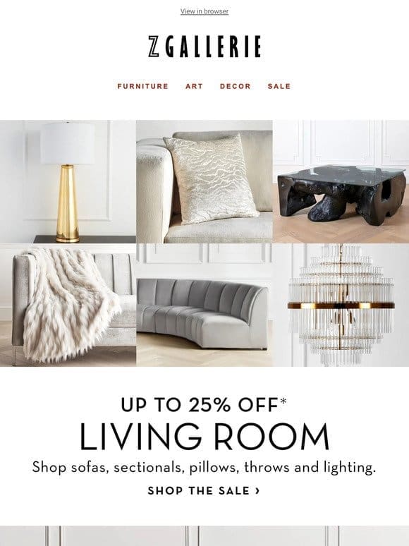 Live The Dream With Our Living Room Sale