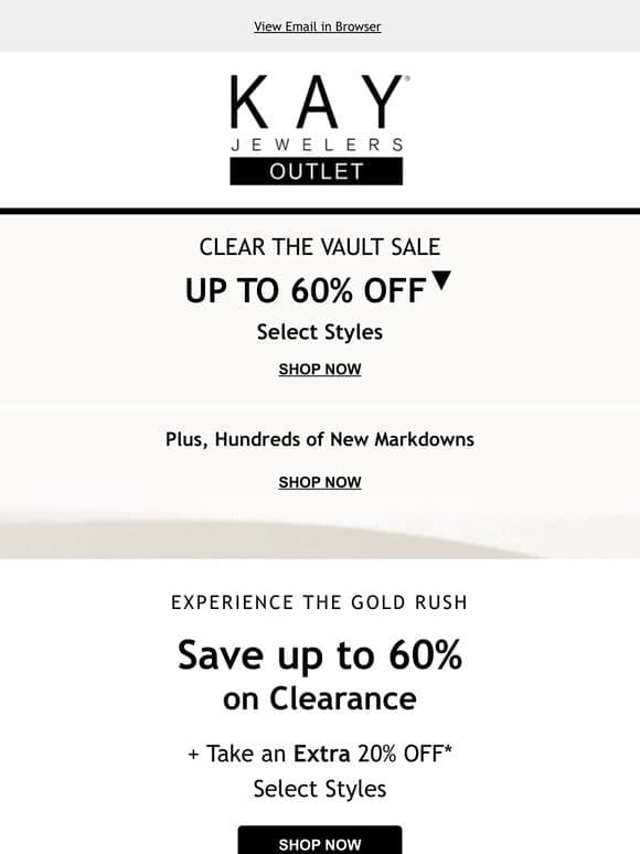 Lucky You! Extra 20% OFF Select Clearance