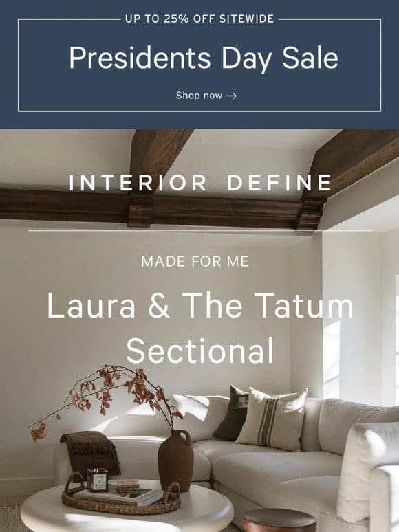 MADE FOR ME: Laura & the Tatum sectional