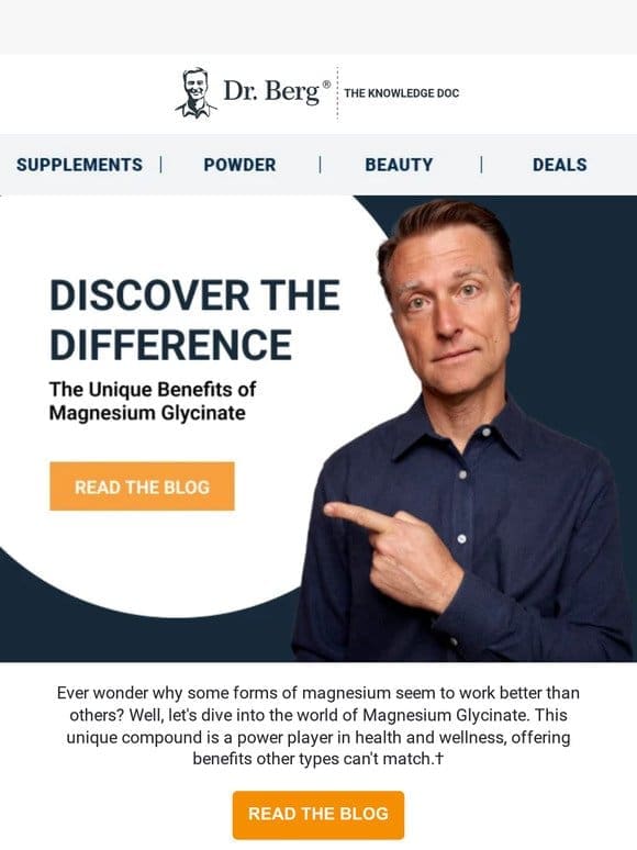Magnesium Glycinate – a POWER player in health and wellness
