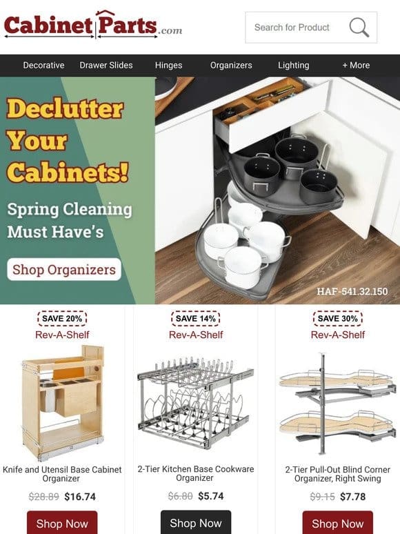Make Room for Spring Save on Closet & Cabinet Organizers Now