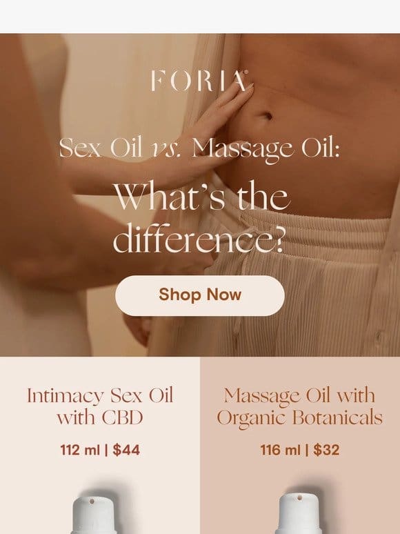 Massage Oil vs. Sex Oil: