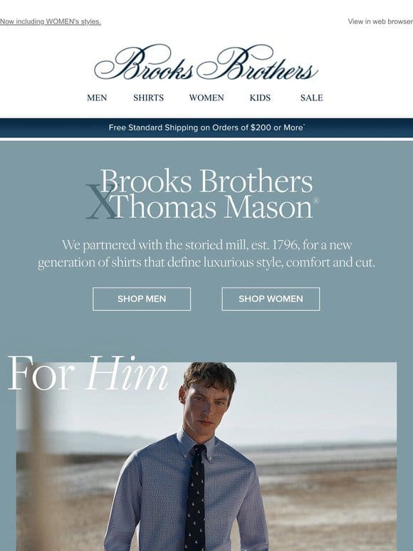 Meet the next generation of Thomas Mason® dress shirts