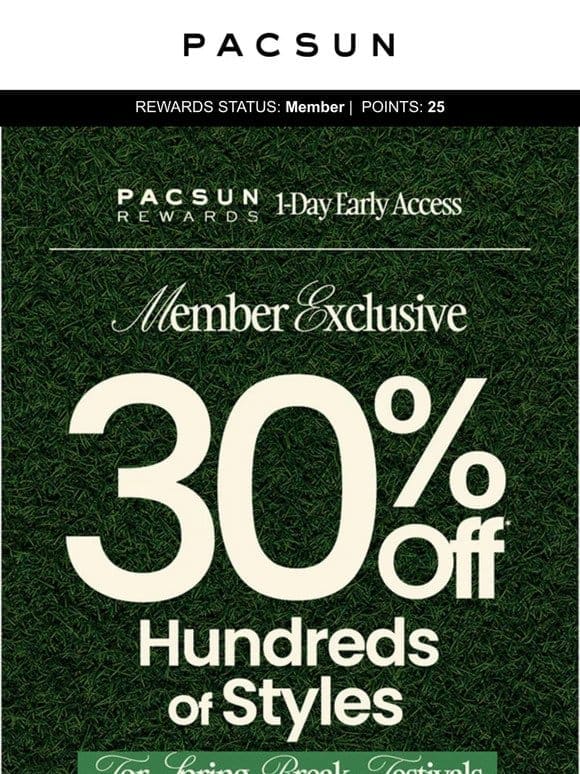 Member Early Access: 30% Off  s Of Styles!