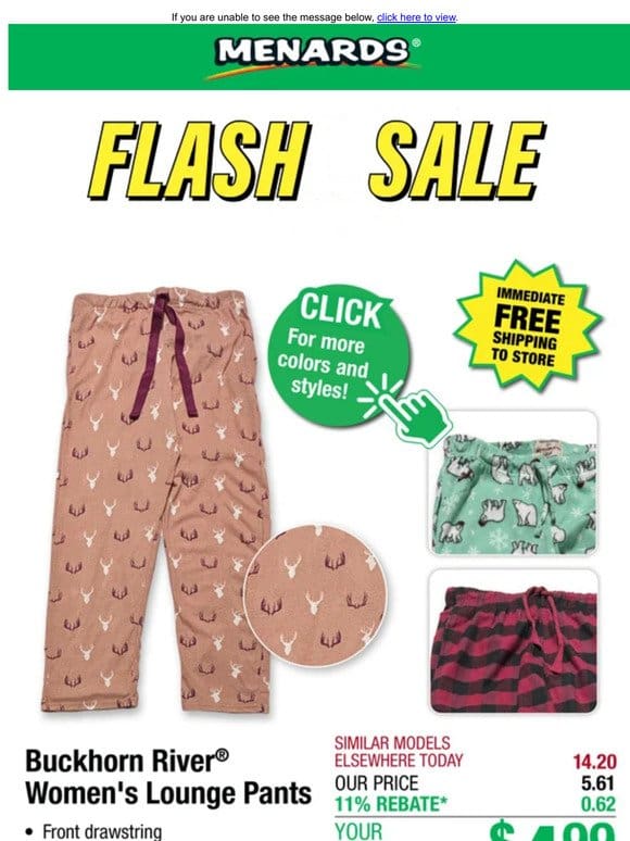 Men’s and Women’s Lounge Pants ONLY $4.99 After Rebate*!