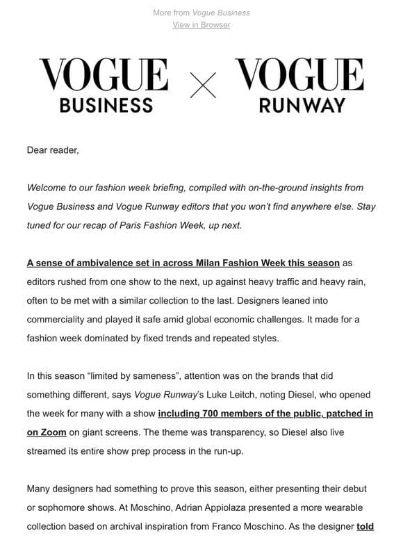 Milan Fashion Week needs more bite