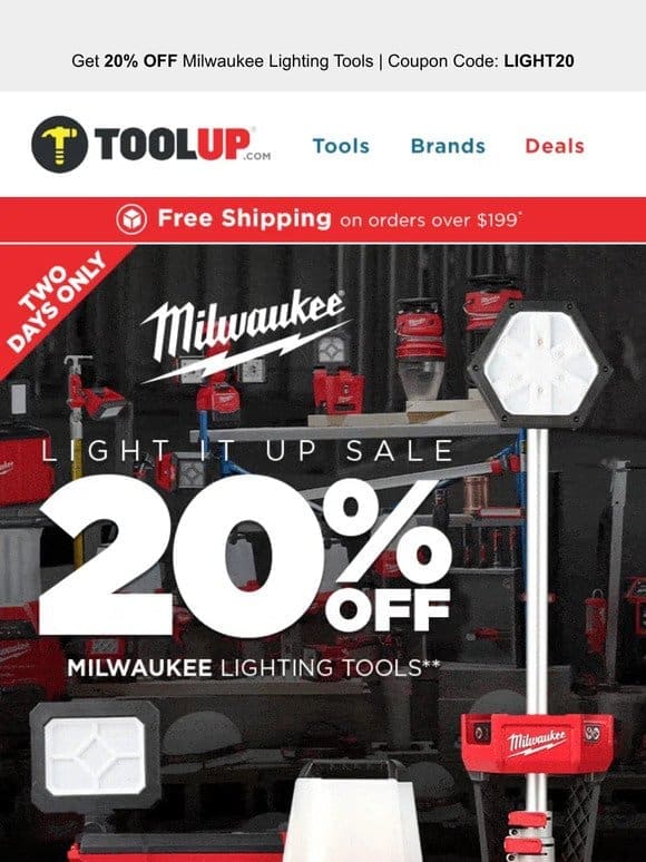 Milwaukee Light It Up Flash Sale