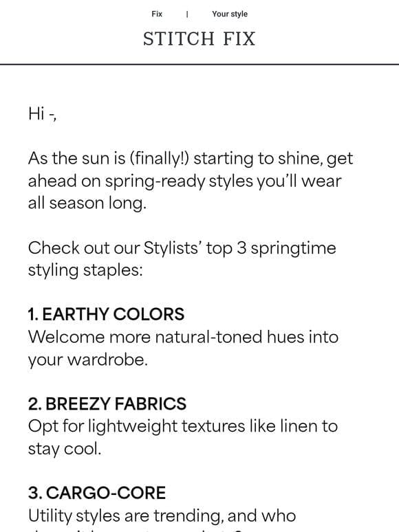 Must-have styling tips for March
