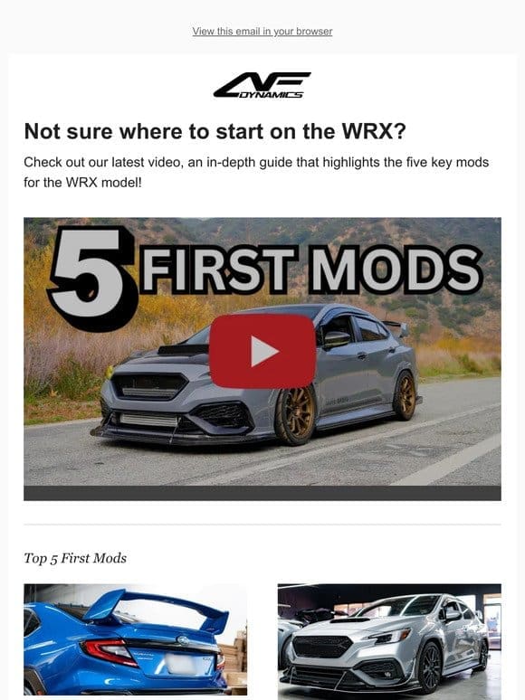 Must-mods for your WRX!