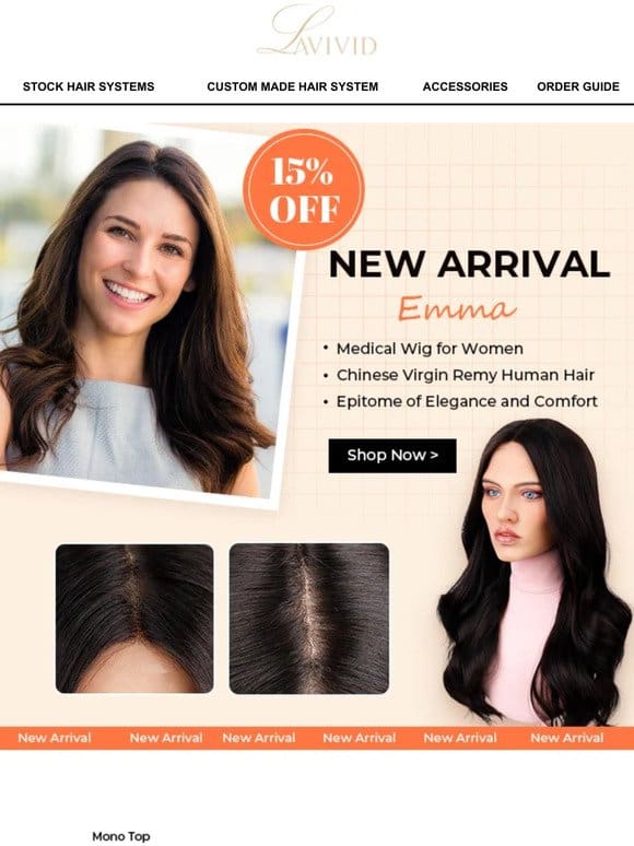 NEW ARRIVAL! 15% off on New Wig For Women!