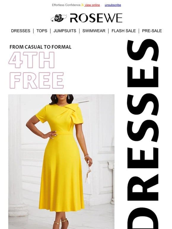 NEW Dresses: 4TH FREE