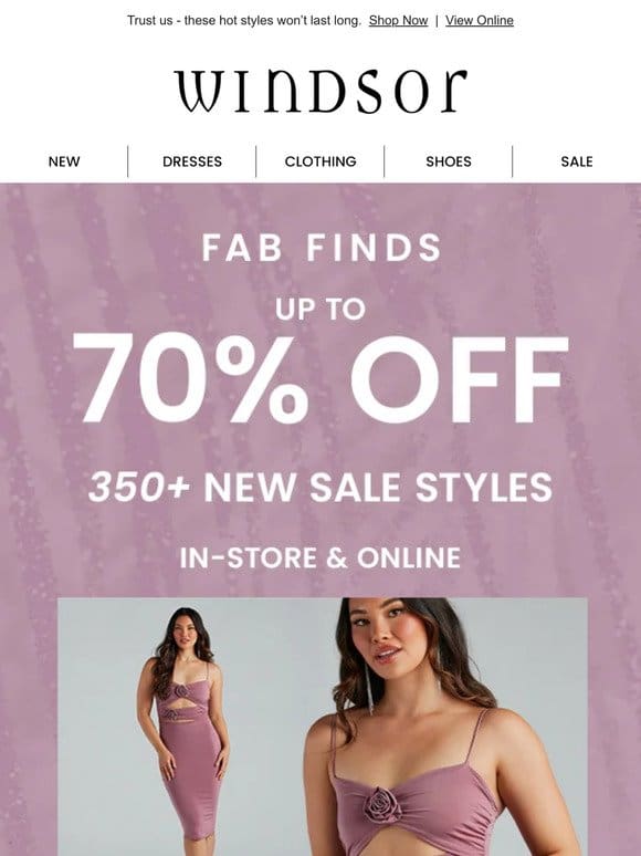 NEW MARKDOWNS!! Shop up to 70% off