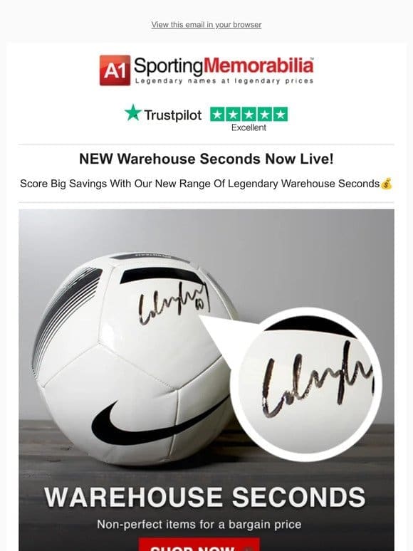 NEW Warehouse Seconds Now Live!