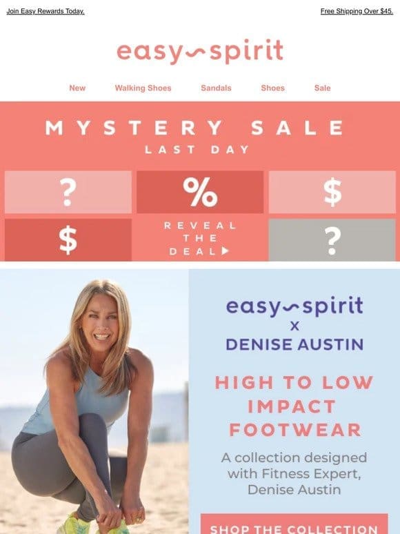 NEW from Easy Spirit x Fitness Expert Denise Austin