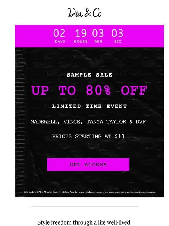 NOW! Up to 80% OFF Designer Looks