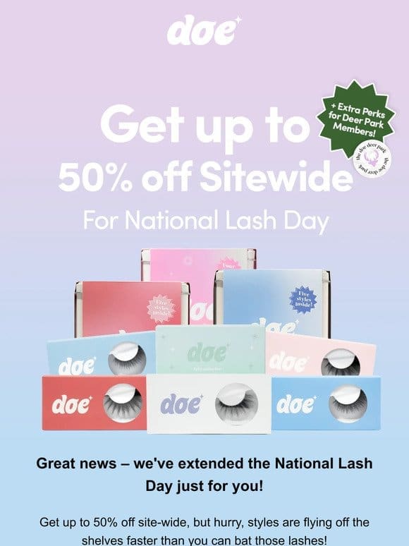 National Lash Day Extended!