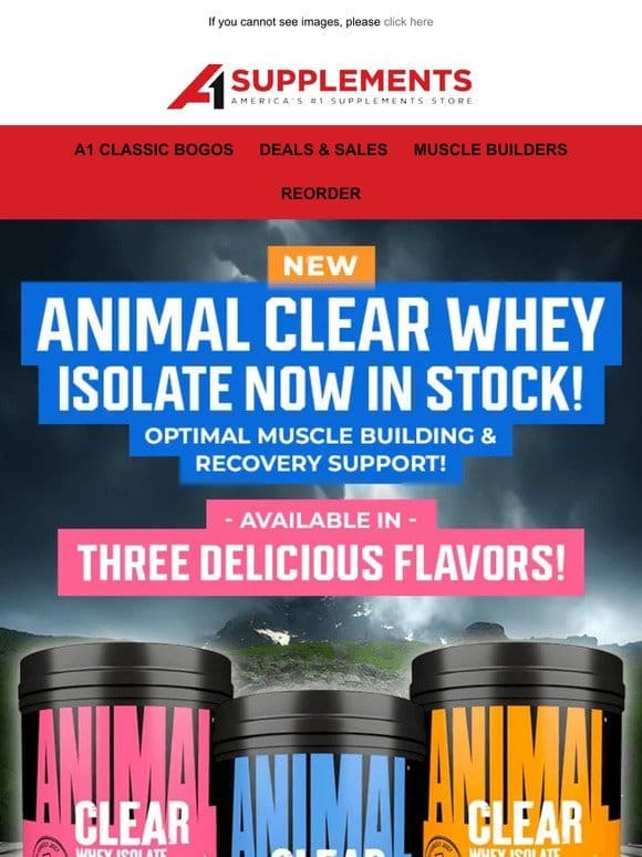 New Animal Clear Whey Isolate Now In Stock!