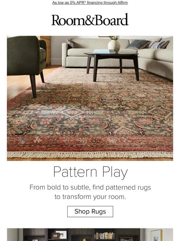 New! Area rugs in modern patterns