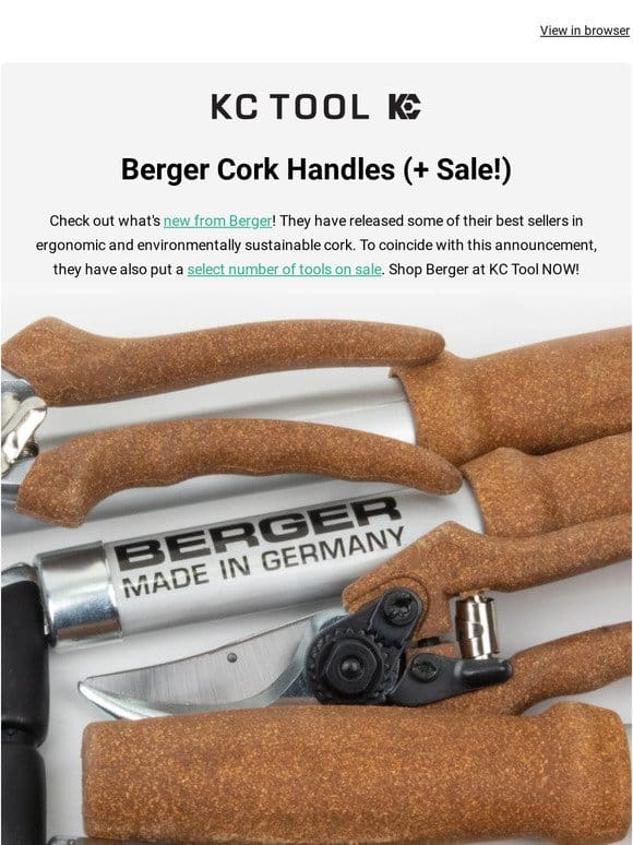 New Berger Landscaping Tools And More!