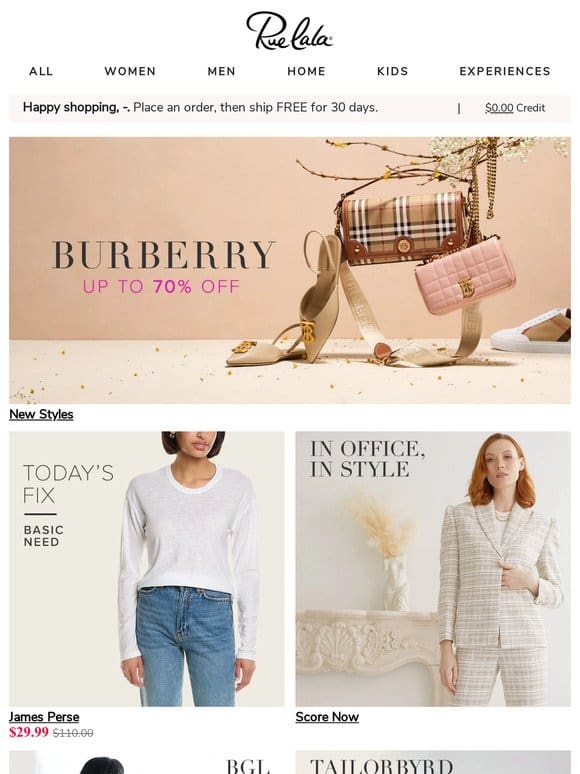 New Burberry Up to 70% Off • Office Style