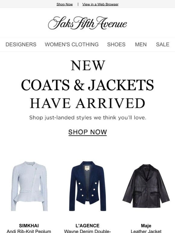 New Coats & Jackets we found just for you