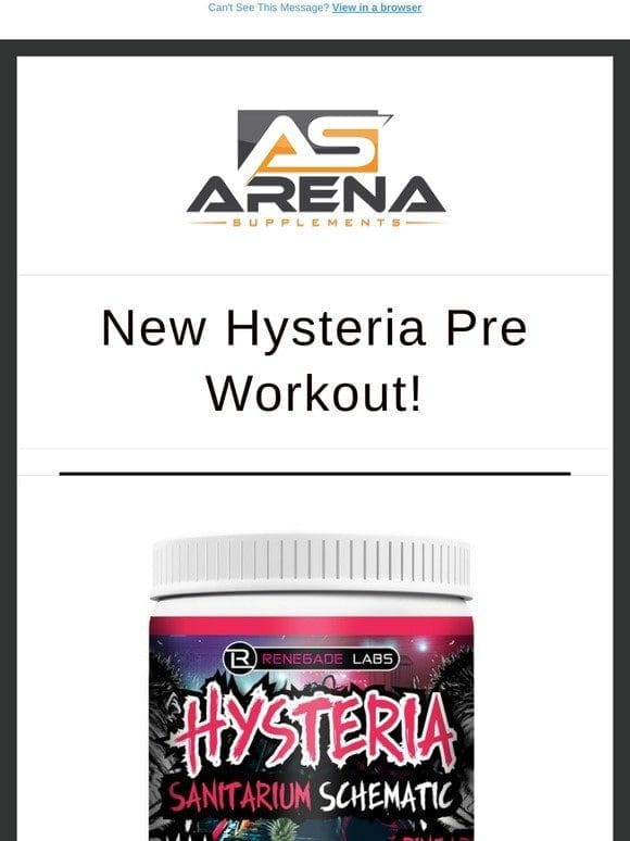 New Hysteria Pre Workout!