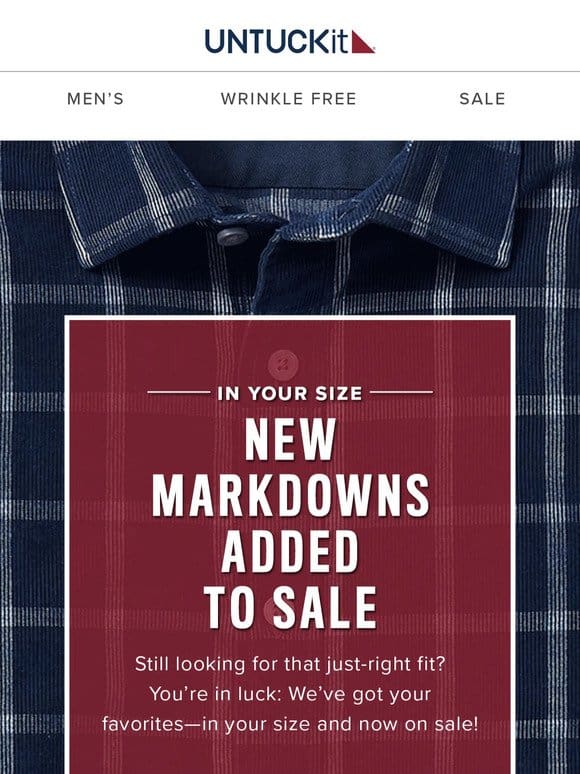 New Markdowns In Your Size–From $49