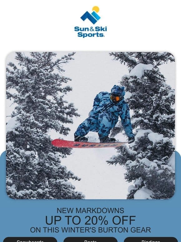 New Markdowns – Up To 30% Off This Winter’s Burton