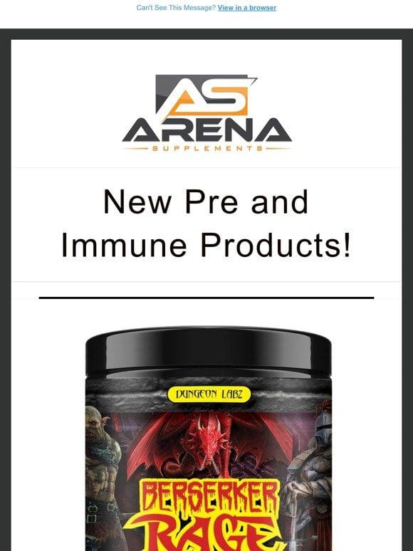 New Pre and Immune Products!