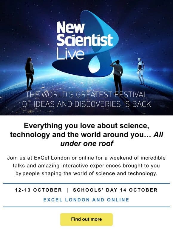 New Scientist Live 2024: Super early bird tickets now on sale