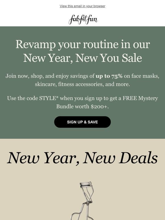 New Year. New You. New Deals.