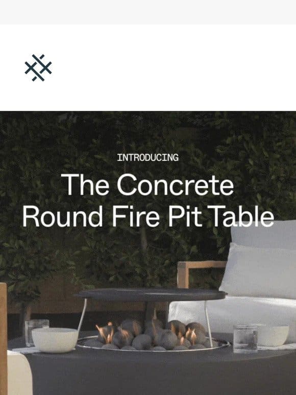 New at Outer: The Concrete Round Fire Pit Table