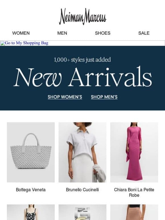 New this week! Shop 1，000+ New Arrivals