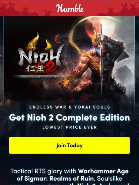Nioh 2 – The Complete Edition for only $11.99
