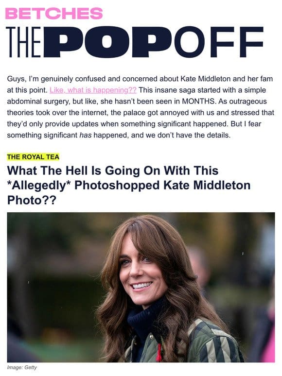 Not me picturing Kate Middleton with the FaceTune Pro app…