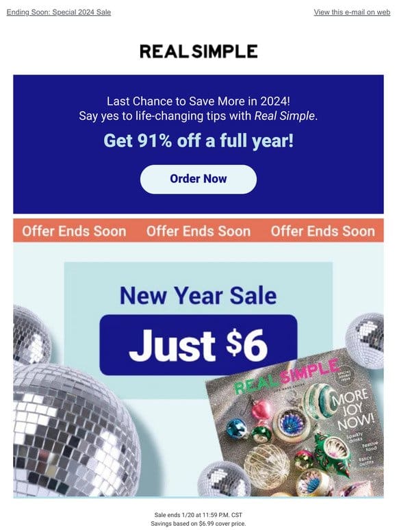 (Notification!) Your New Year’s Sale Savings End Soon!
