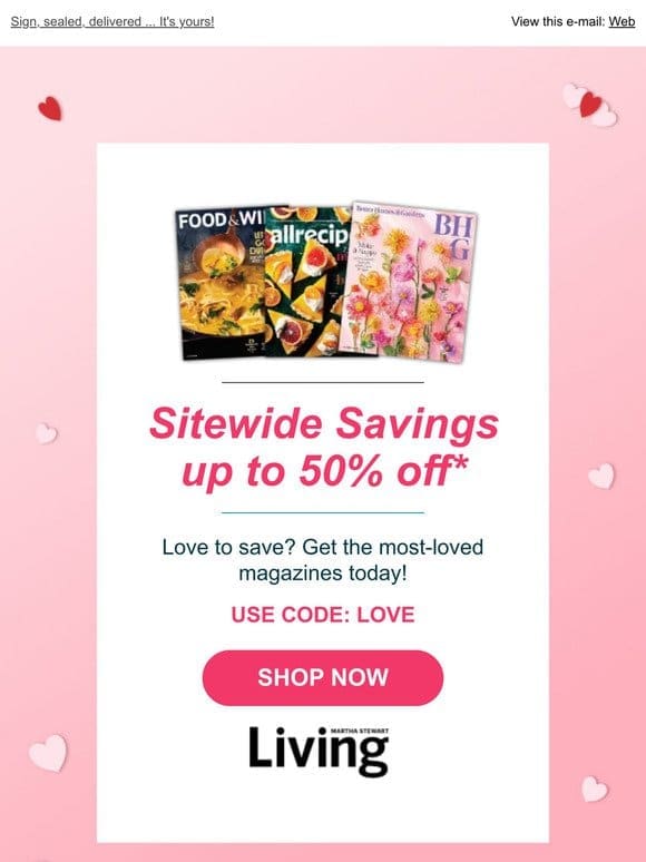 (Notification!) Your Valentine’s Day Savings Are Here