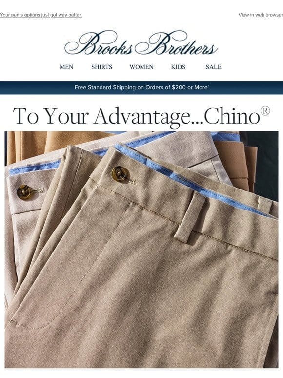 Now 30% off 2 or more: The bestselling Advantage Chino®