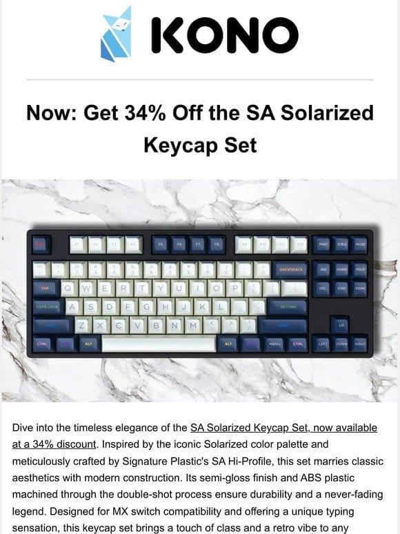 Now: Get 34% Off the SA Solarized Keycap Set