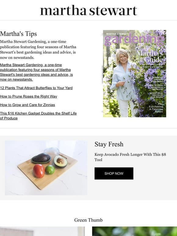 Now on Newsstands: “Martha Stewart Gardening” Features All the Tips and Inspiration You Need for the Year Ahead