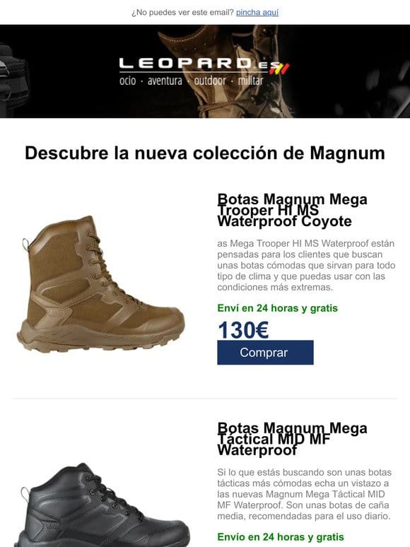 Nueva colección de botas Magnum